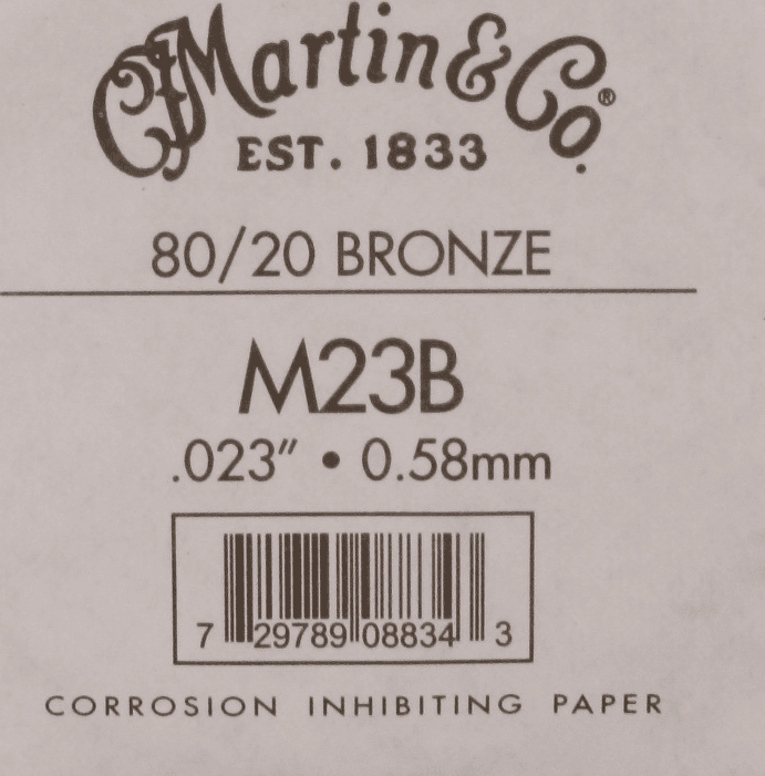 Martin M23b 80/20 Bronze Single String 023 Sol - Cuerdas guitarra acústica - Main picture
