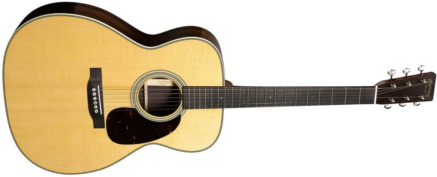 Martin M28 Standard 0000 Shsc Epicea Palissandre Eb - Natural Aging Toner - Guitarra folk - Main picture
