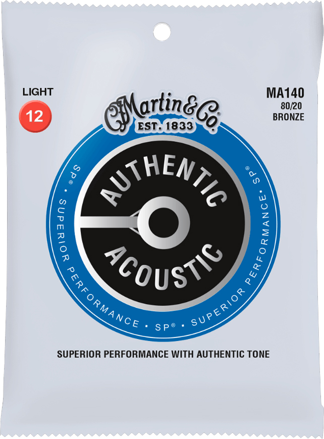 Martin Ma140 Authentic Sp 80/20 Bronze Acoustic Guitar 6c 12-54 - Cuerdas guitarra acústica - Main picture