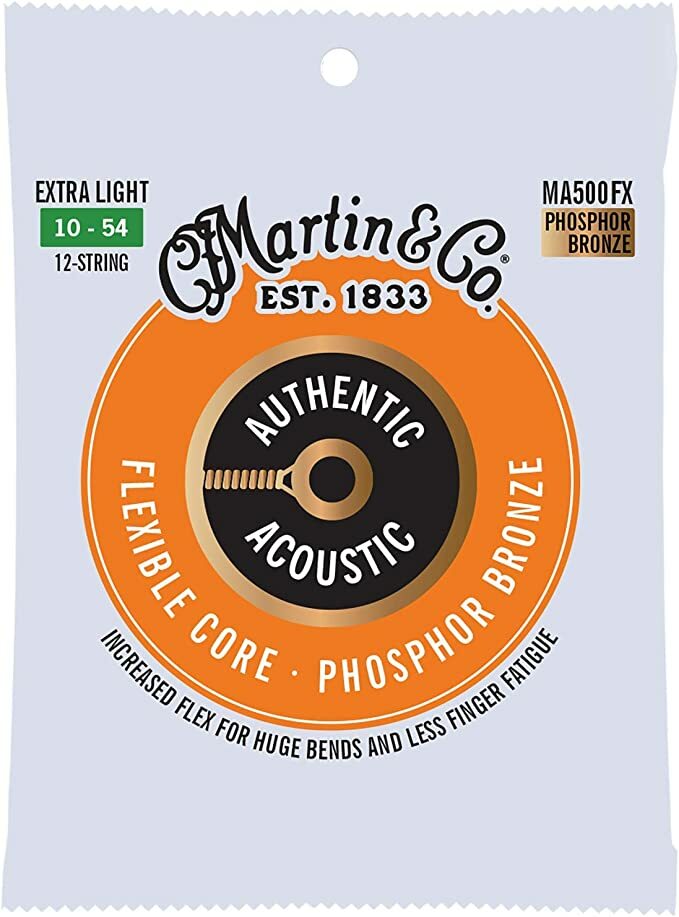 Martin Ma500fx Authentic Flexible Core Phosphor Bronze Acoustic Guitar 12c 10-54 - Cuerdas guitarra acústica - Main picture