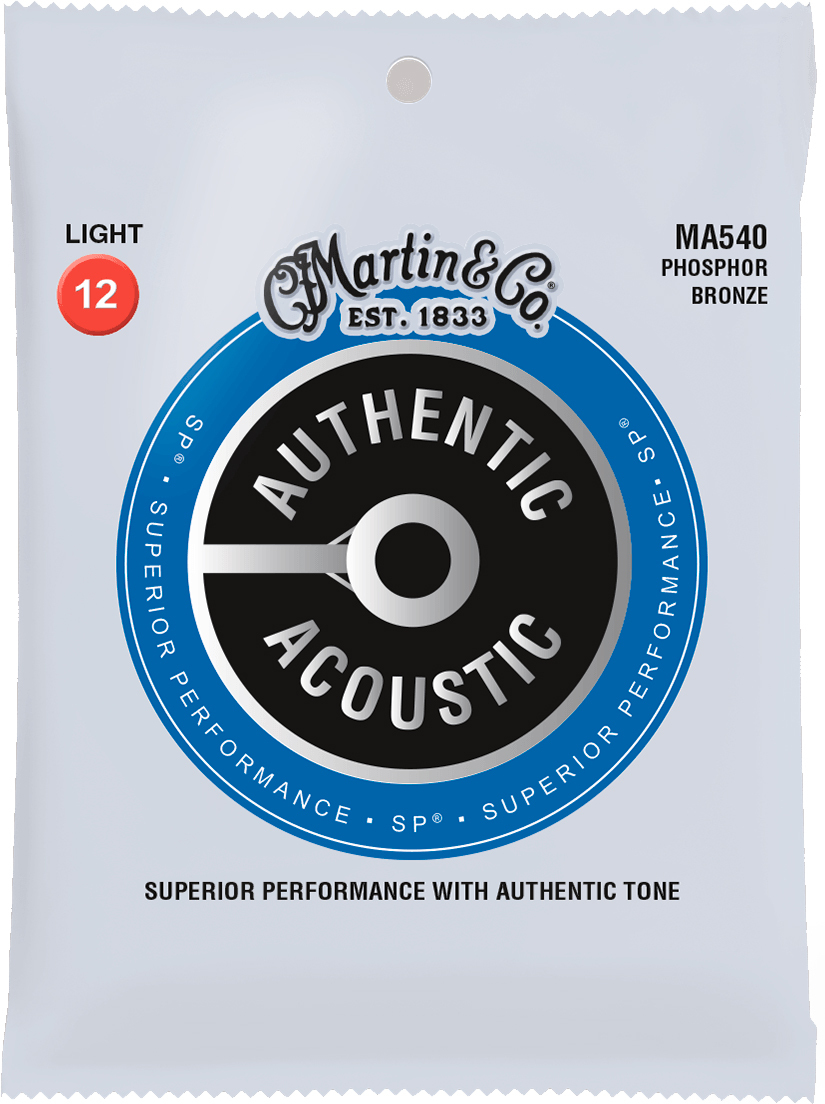Martin Ma540 Authentic Sp 92/8 Phosphor Bronze Acoustic Guitar 6c 12-54 - Cuerdas guitarra acústica - Main picture