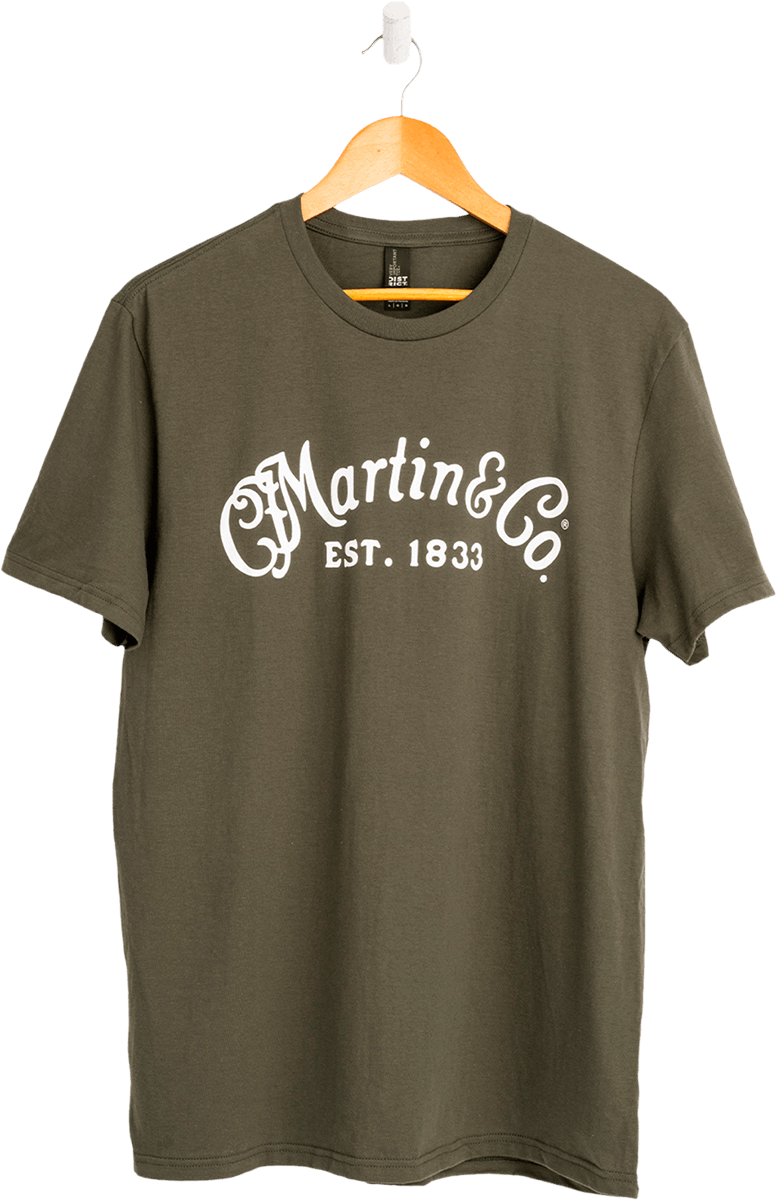 Martin Olive White Script Logo - M - Camiseta - Main picture