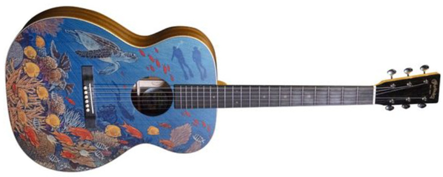 Martin Om Biosphere Orchestra Epicea Sapele Eb #2860969 - Robert Goetzl Ocean Artwork Satin - Guitarra folk - Main picture