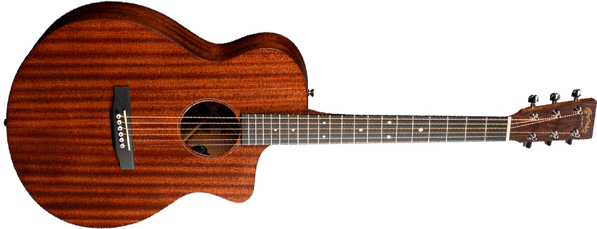 Martin Sc-10e Sapele Road S Om Cw Tout Sapele Ric - Natural Satin - Guitarra electro acustica - Main picture