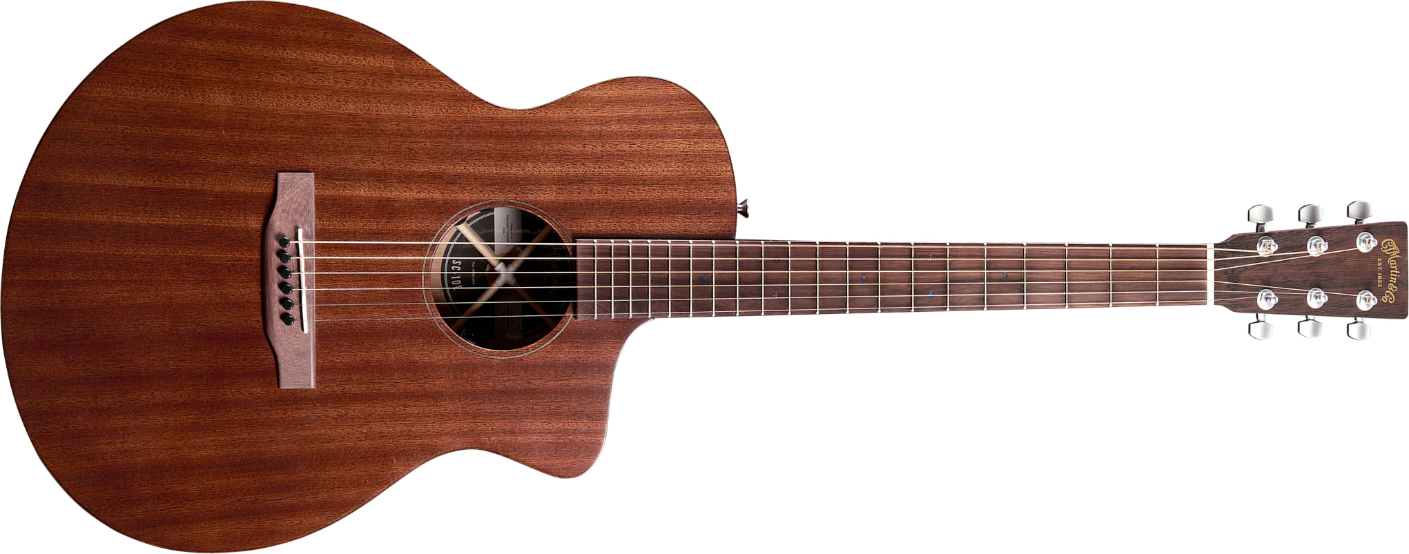 Martin Sc10e Modern Sapele Road S Om Tout Sapele Eb - Dark Mahogany - Guitarra folk - Main picture