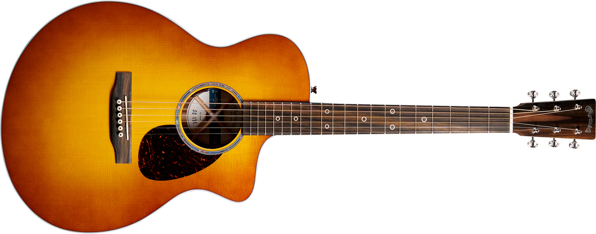 Martin Sc13e Modern Road S-om Cw Epicea Koa Eb - Mezcal Burst - Guitarra folk - Main picture