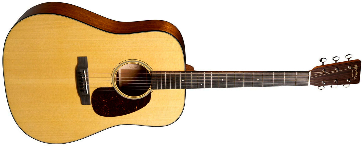 Martin Super D18 Standard Dreadnought Epicea Acajou Eb - Natural Aging Toner - Guitarra folk - Main picture