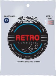 Cuerdas guitarra acústica Martin MTR13 Acoustic Guitar 6-String Set Retro Monel Tony Rice Bluegrass 13-56 - Juego de cuerdas