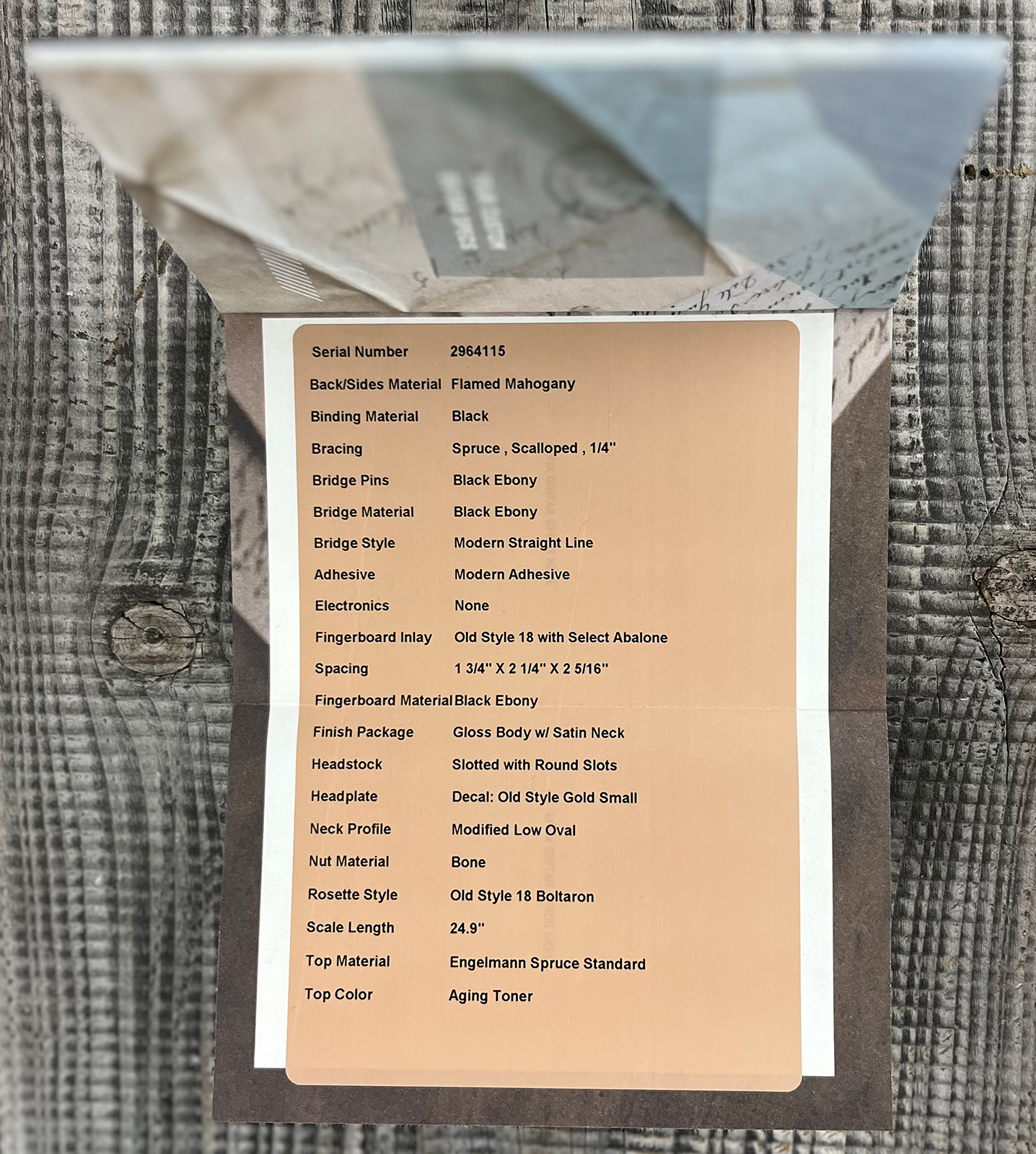 Martin Custom Shop 012f 12-fret Shsc Epicea Englemann / Acajou Eb #2964115 - Natural Aging Toner - Guitarra folk - Variation 14