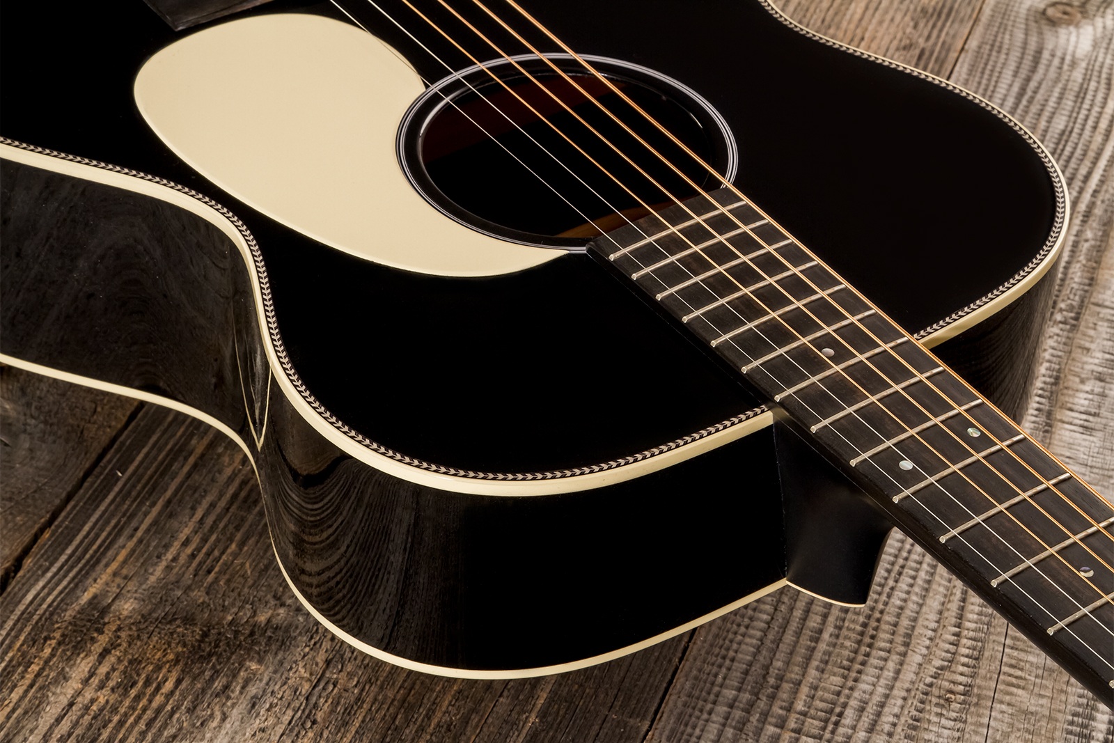Martin Custom Shop Cs-000-3764624 Shsc Epicea Europeen / Acajou Sinker Eb #2720463 - Black Gloss - Guitarra folk - Variation 4
