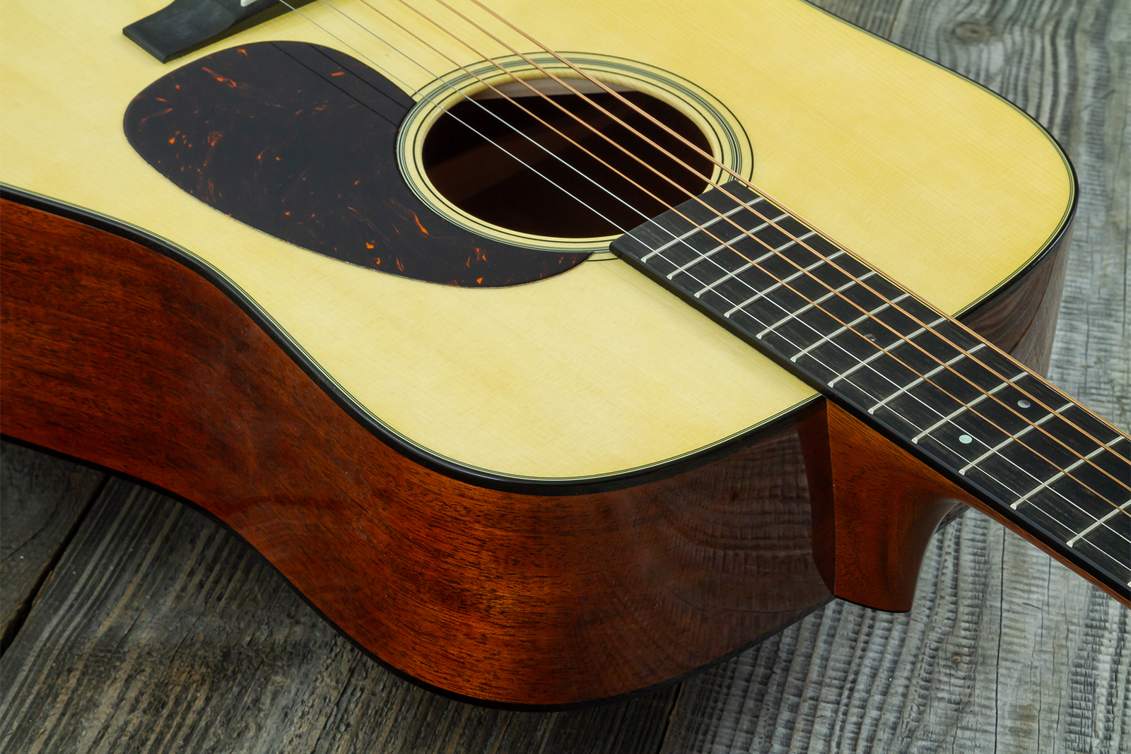 Martin Custom Shop D18 Dreadnought Epicea Adirondack / Acajou Eb - Natural Aging Toner - Guitarra folk - Variation 9