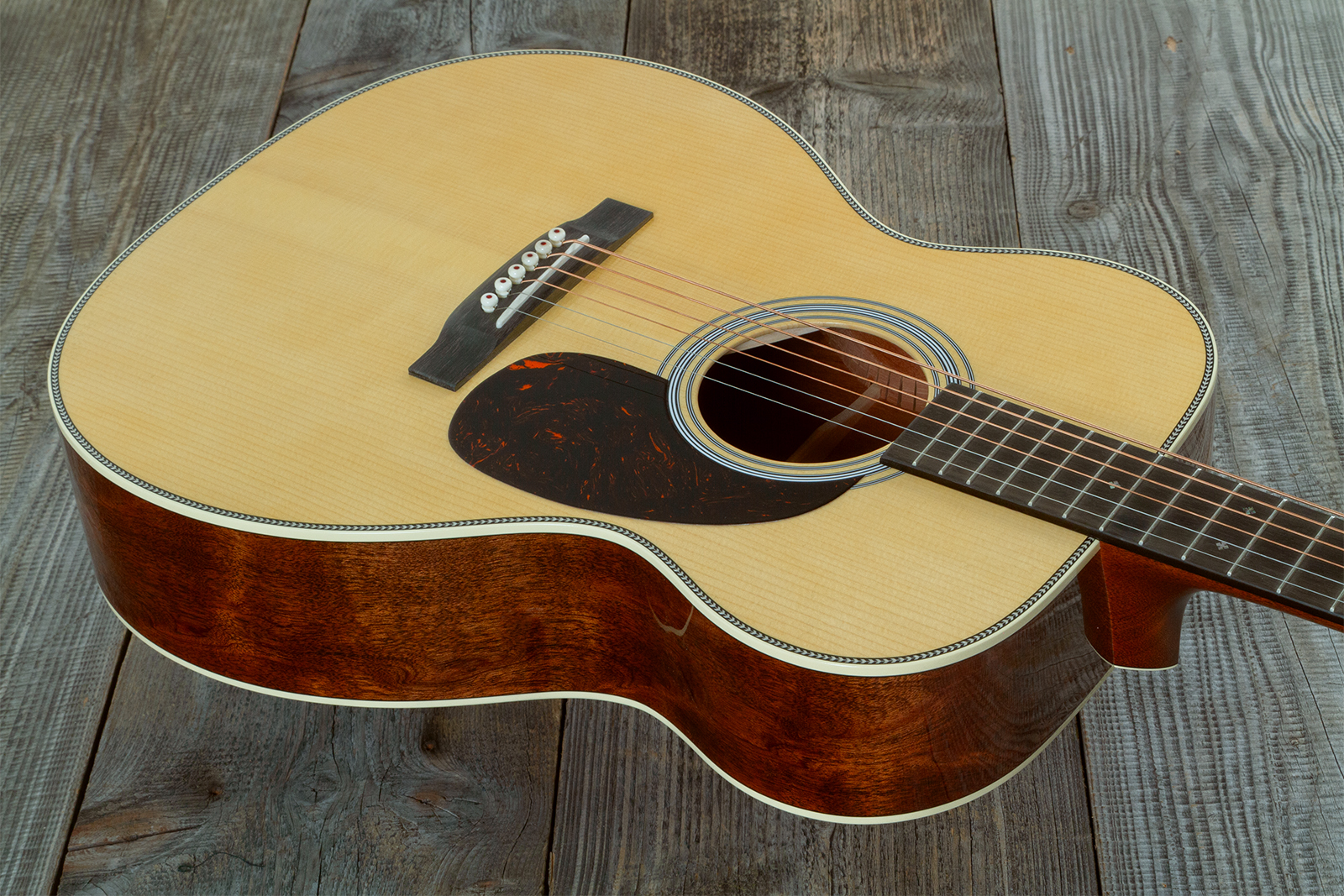 Martin Custom Shop Om Epicea Adirondack / Acajou Eb #2964118 - Natural Aging Toner - Guitarra folk - Variation 2