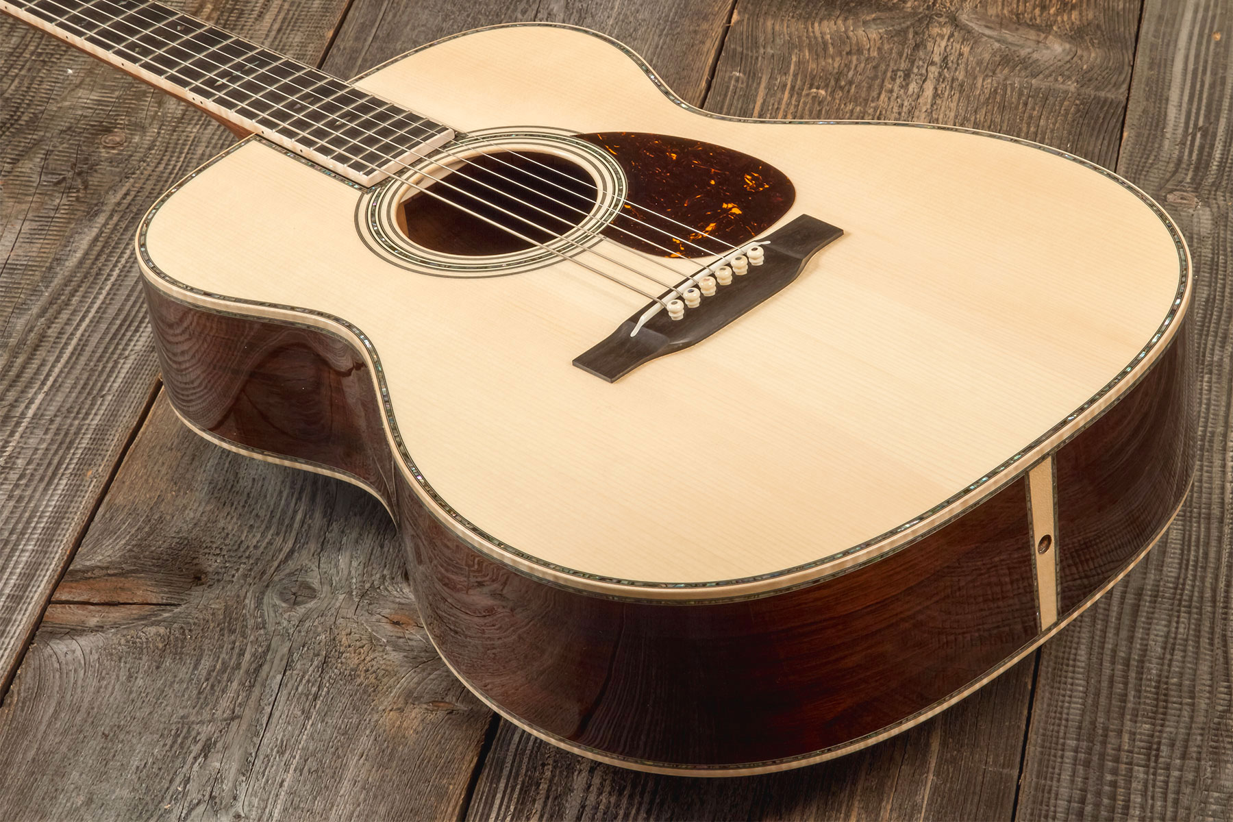 Martin Custom Shop Om45 Epicea Adirondack Palissandre Rio Eb #2814835 - Natural - Guitarra folk - Variation 2
