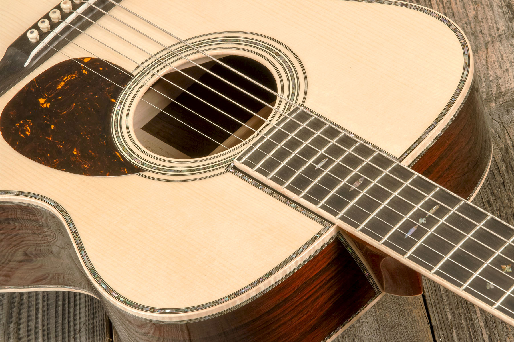 Martin Custom Shop Om45 Epicea Adirondack Palissandre Rio Eb #2814835 - Natural - Guitarra folk - Variation 4