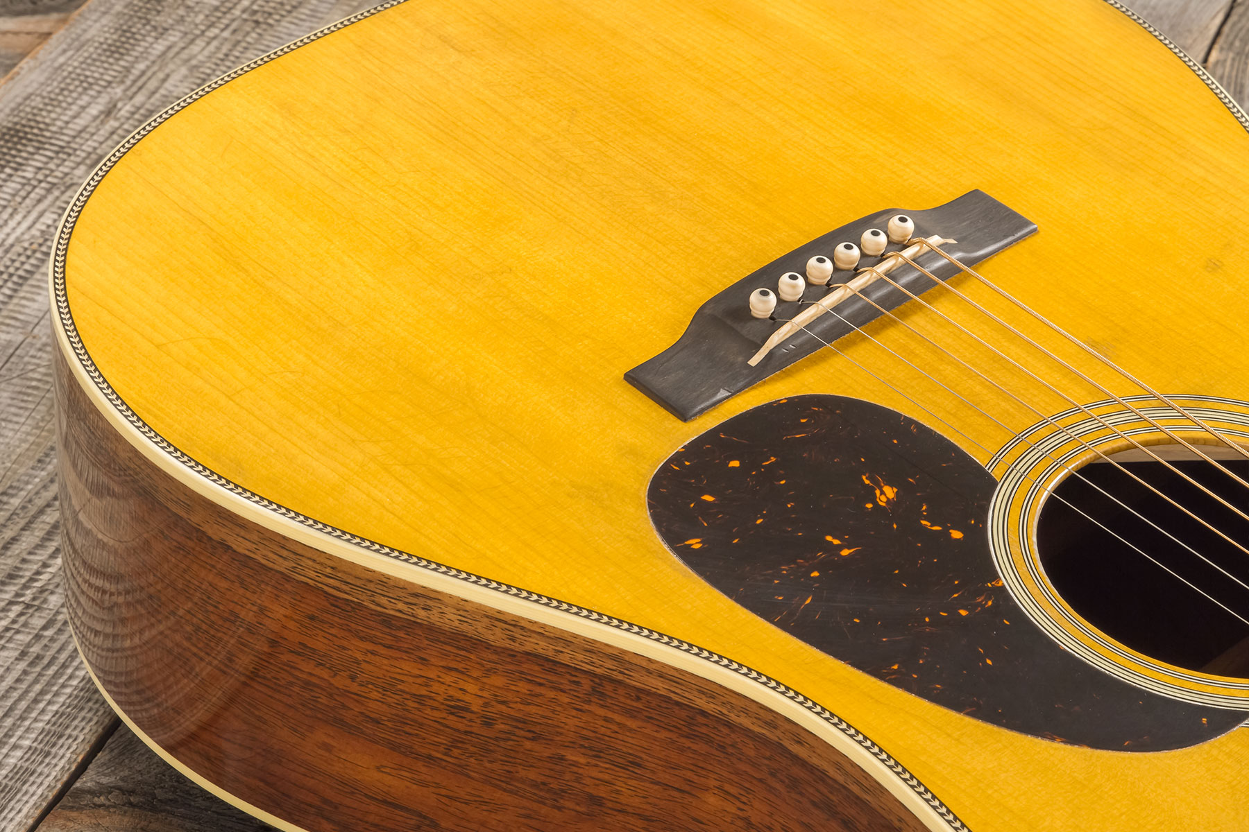 Martin D-28 Authentic 1937 Dreadnought Epicea Palissandre Eb #2852451 - Aged Natural Vintage Gloss - Guitarra folk - Variation 3