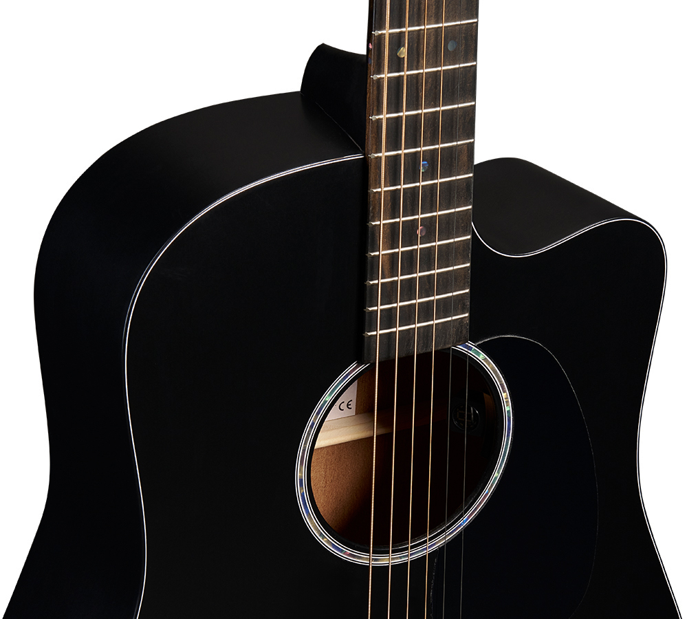 Martin Dc10e Modern Road Dreadnought Epicea Sapele Eb - Black - Guitarra folk - Variation 2