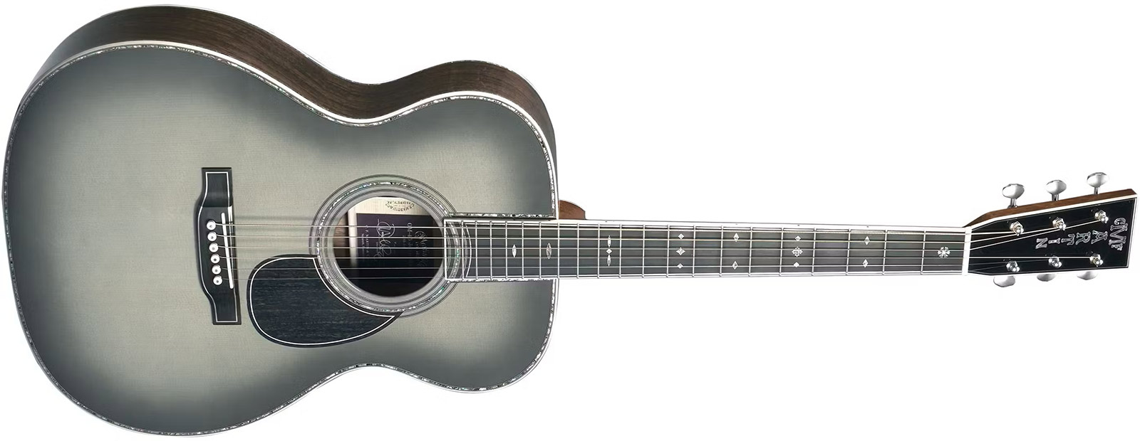 Martin John Mayer Om-45 Signature 20th Anniversary Platinum Epicea Palissandre Eb - Silverburst - Guitarra acústica & electro - Variation 5