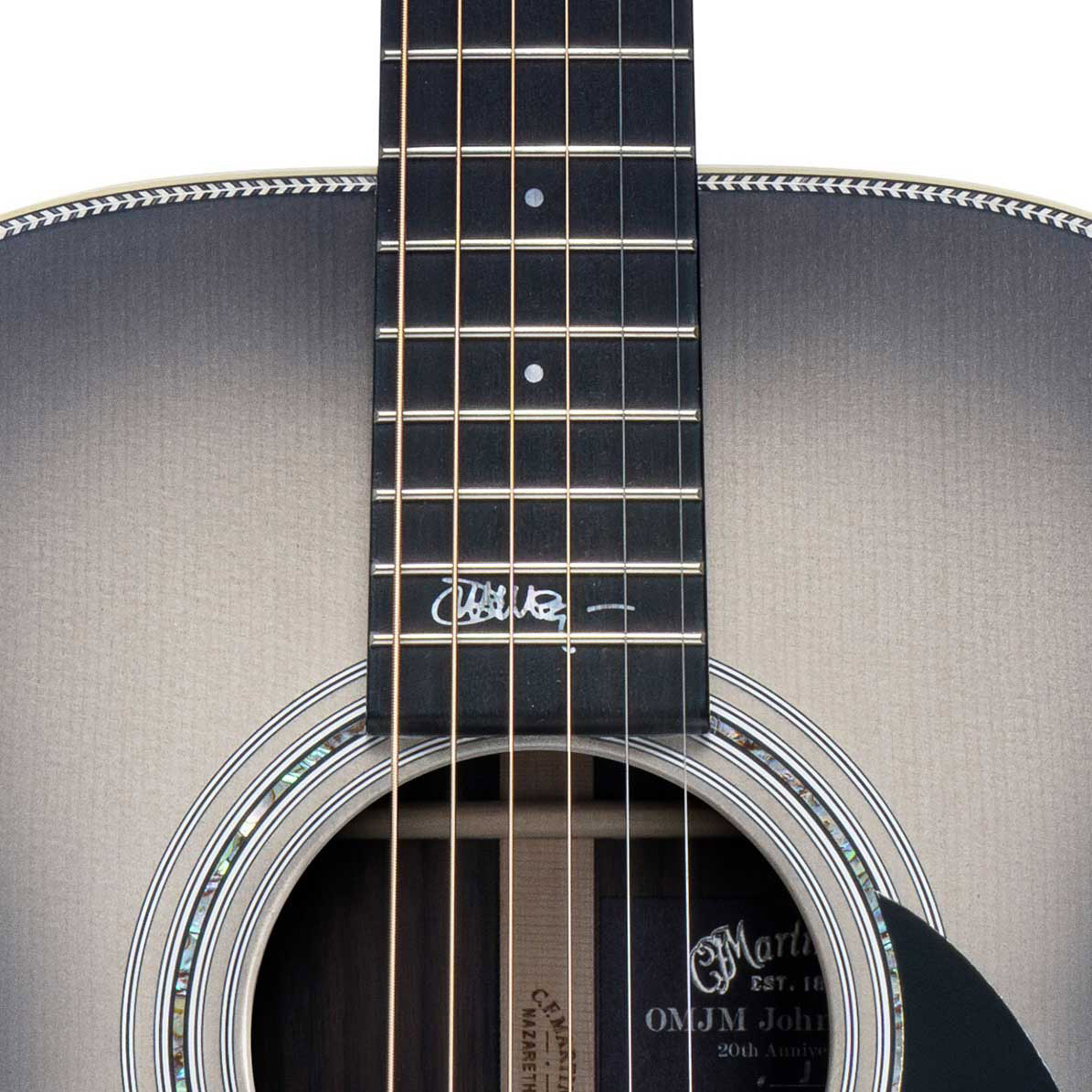 Martin John Mayer Omjm Signature 20th Anniversary Epicea Palissandre Eb - Silverburst - Guitarra acústica & electro - Variation 9