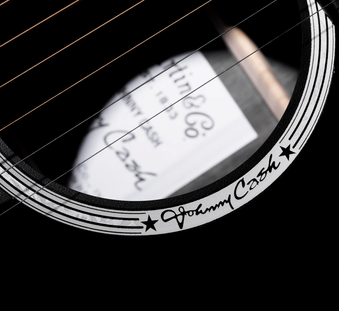 Martin Johnny Cash Dx Lh Gaucher Signature Dreadnought Hpl Ric - Black - Guitarra folk - Variation 3