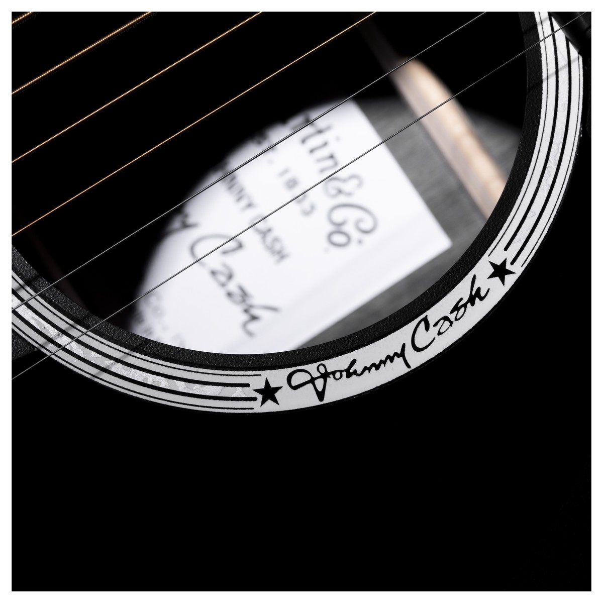 Martin Johnny Cash Dx Signature Dreadnought Hpl Ric - Black - Guitarra electro acustica - Variation 3