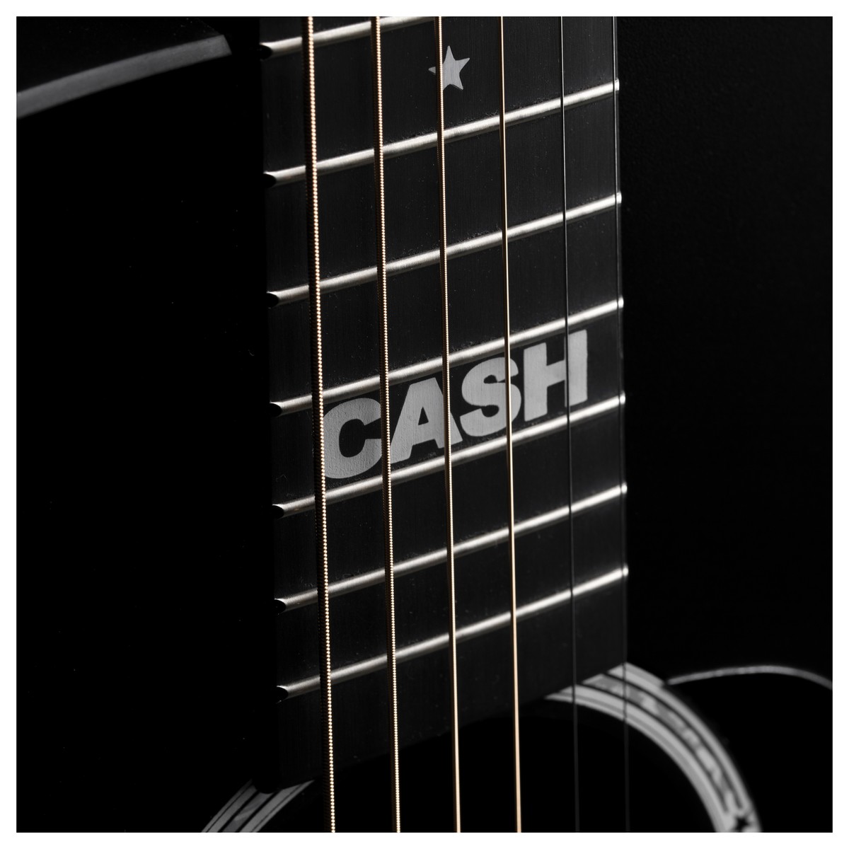 Martin Johnny Cash Dx Signature Dreadnought Hpl Ric - Black - Guitarra electro acustica - Variation 4