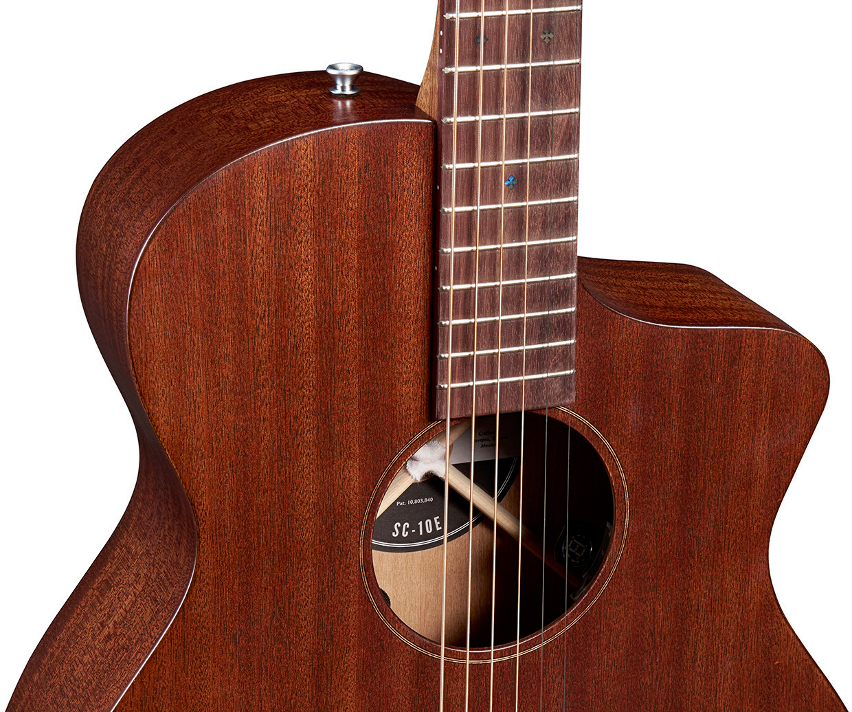 Martin Sc10e Modern Sapele Road S Om Tout Sapele Eb - Dark Mahogany - Guitarra folk - Variation 2