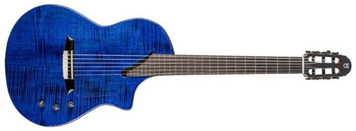 Martinez Hispania Electro Erable Acajou + Housse - Transblue Burst - Guitarra clásica 4/4 - Main picture