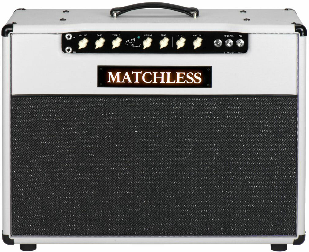 Matchless Dc-30 Reverb 30w 2x12 Gray/white/silver - Combo amplificador para guitarra eléctrica - Main picture