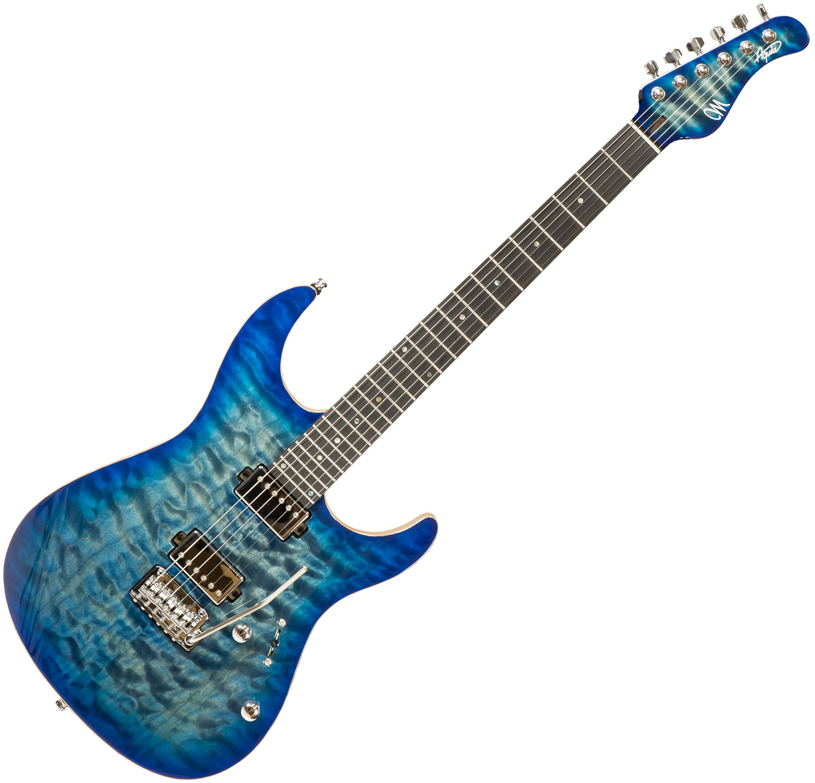 Mayones Guitars Aquila Elite S 6c 2h Trem Eb #aq2210241 - Lagoon Burst - Guitarra eléctrica con forma de str. - Main picture
