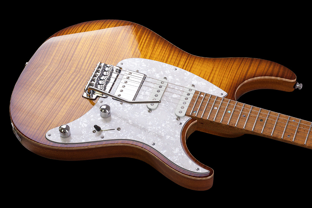Mayones Guitars Aquila Fm 6 Hss Trem Mn - 2-tone Sunburst - Guitarra eléctrica con forma de str. - Variation 2