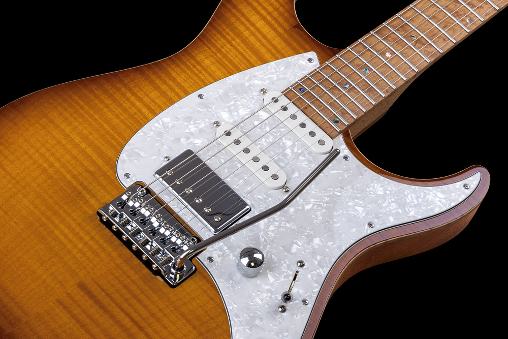 Mayones Guitars Aquila Fm 6 Hss Trem Mn - 2-tone Sunburst - Guitarra eléctrica con forma de str. - Variation 3