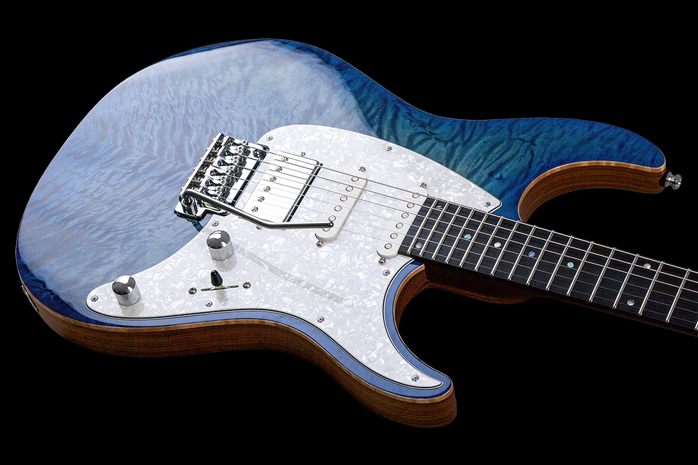 Mayones Guitars Aquila Qm 6 Hss Trem Eb - Lagoon Burst - Guitarra eléctrica con forma de str. - Variation 2