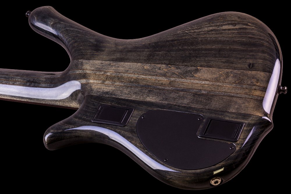 Mayones Guitars Comodous 5 Ash Eye Poplar Aguilar Pf - Liquid Black - Bajo eléctrico de cuerpo sólido - Variation 4