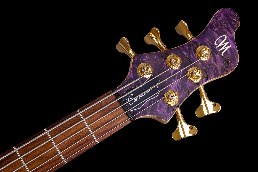 Mayones Guitars Comodous Inspiration Mohini Dey 5c Active Pf - Dirty Purple Raw - Bajo eléctrico de cuerpo sólido - Variation 4