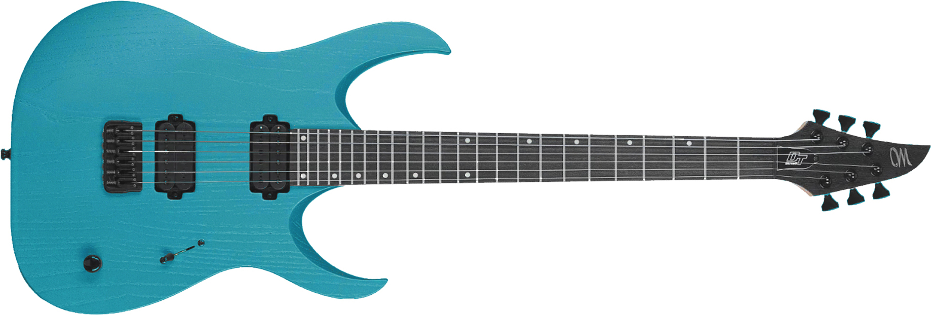 Mayones Guitars Duvell Dt6 2h Ht Bl - Opal Blue Metallic Matt - Guitarra eléctrica con forma de str. - Main picture