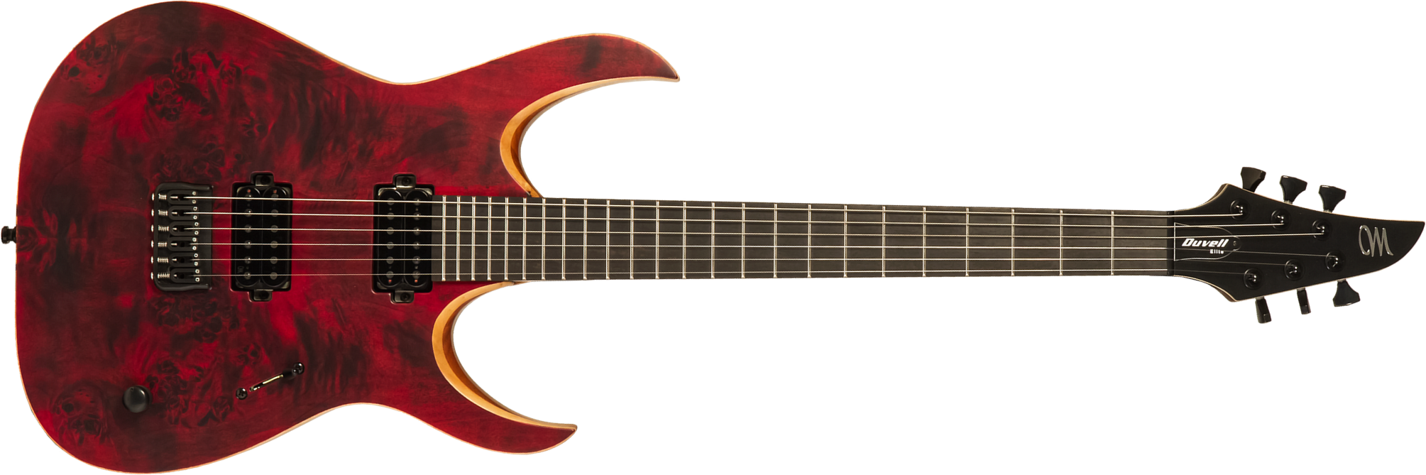 Mayones Guitars Duvell Elite 6 2h Bare Knuckle Ht Eb #df2301294 - Trans Dirty Red Satine - Guitarra electrica metalica - Main picture