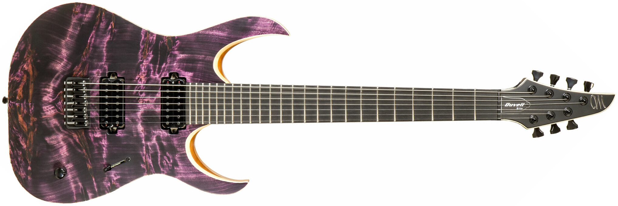 Mayones Guitars Duvell Elite 7c 2h Seymour Duncan Ht Eb #df2009194 - Dirty Purple - Guitarra eléctrica de 7 cuerdas - Main picture