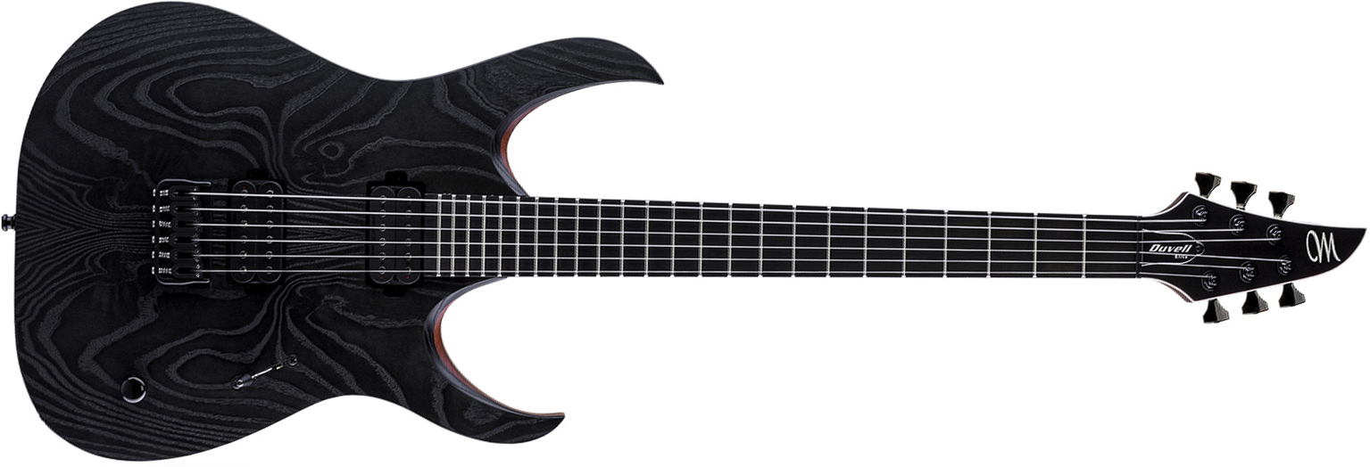 Mayones Guitars Duvell Elite Gothic 6 Hh Seymour Duncan Ht Eb - Gothic Black - Guitarra electrica metalica - Main picture