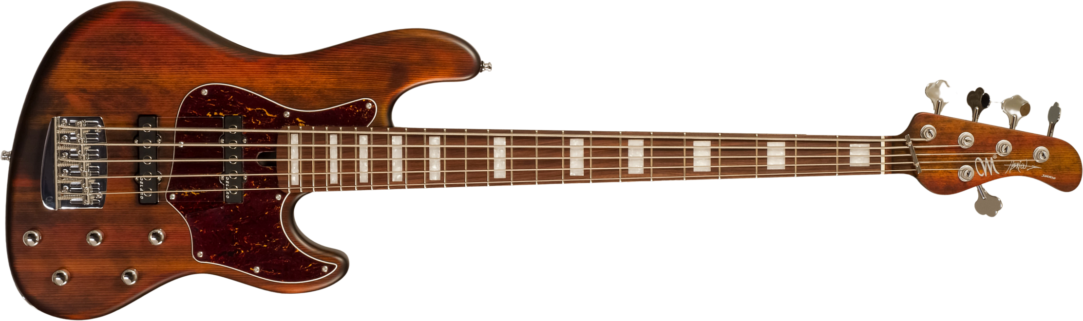 Mayones Guitars Hadrien Feraud Jabba 5c Active Pf - Antique Brown - Bajo eléctrico de cuerpo sólido - Main picture