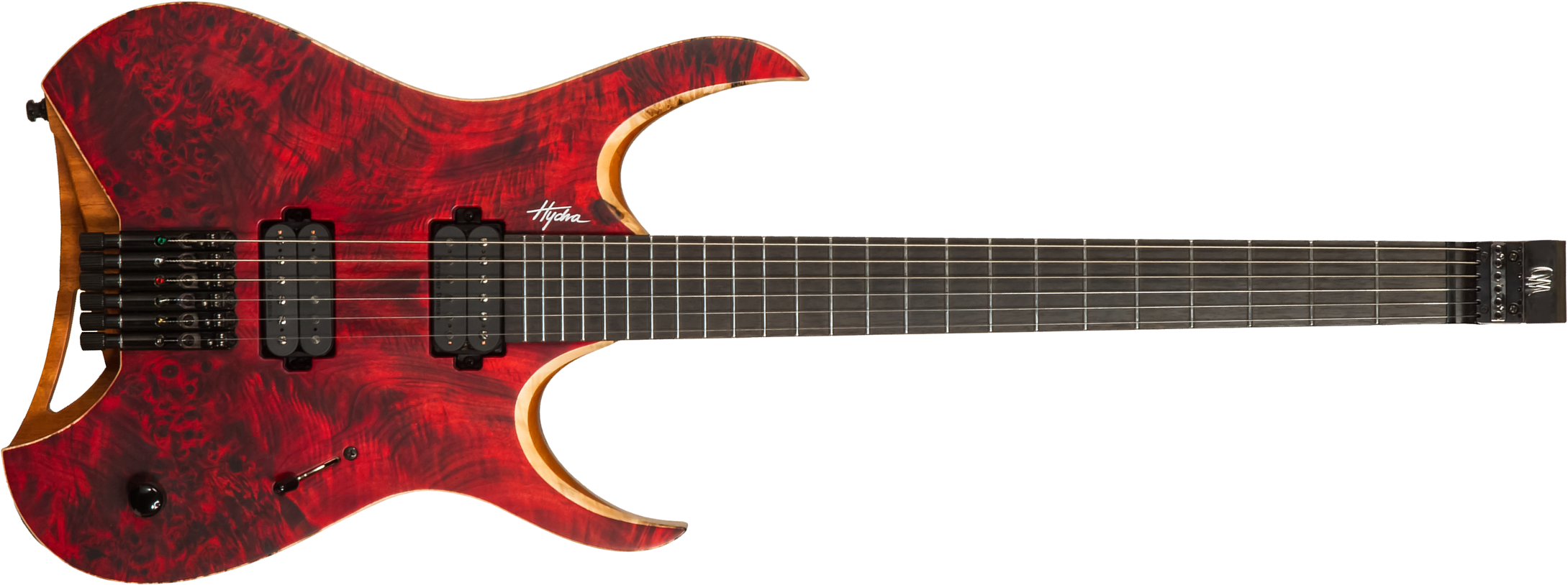Mayones Guitars Hydra Elite 6 2h Seymour Duncan Ht Eb #hf2008335 - Dirty Red Satin - Guitarra electrica metalica - Main picture