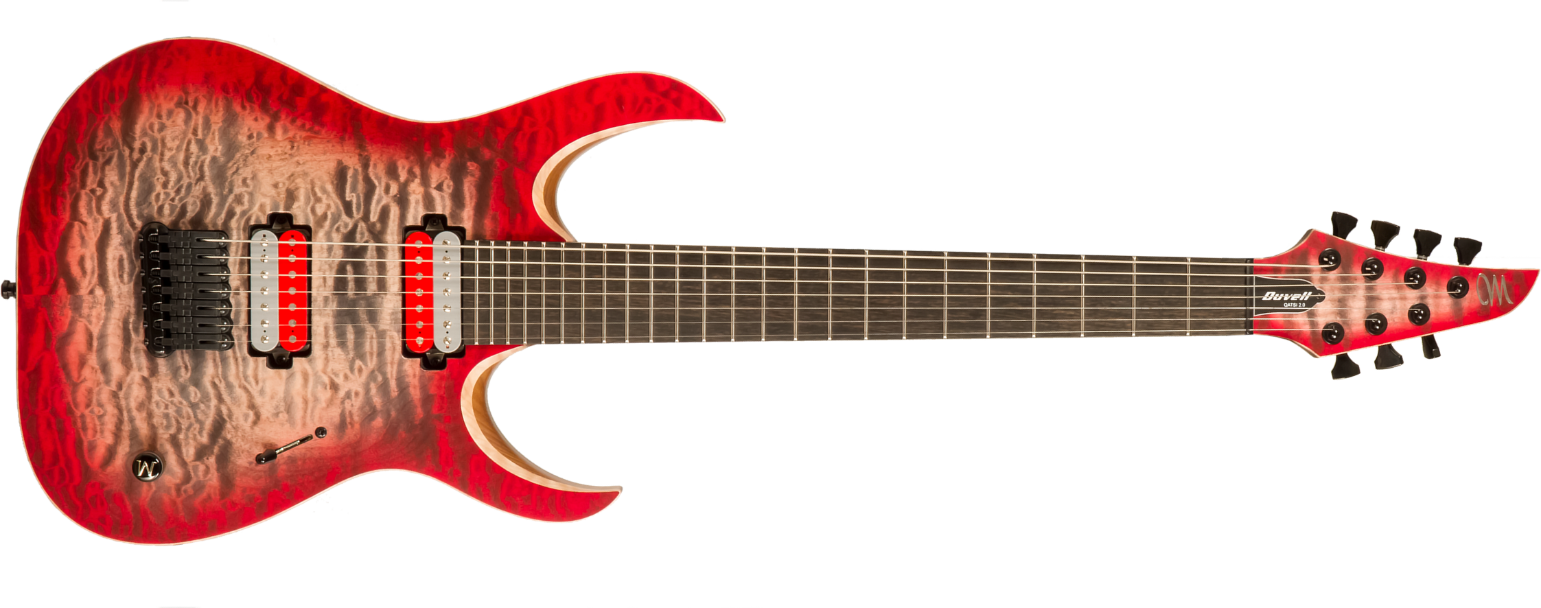 Mayones Guitars John Browne Duvell Qatsi 7 V2.0 Signature 2h Bare Knuckle Ht Eb #df2212241 - Ruby Burst - Guitarra eléctrica de autor - Main picture