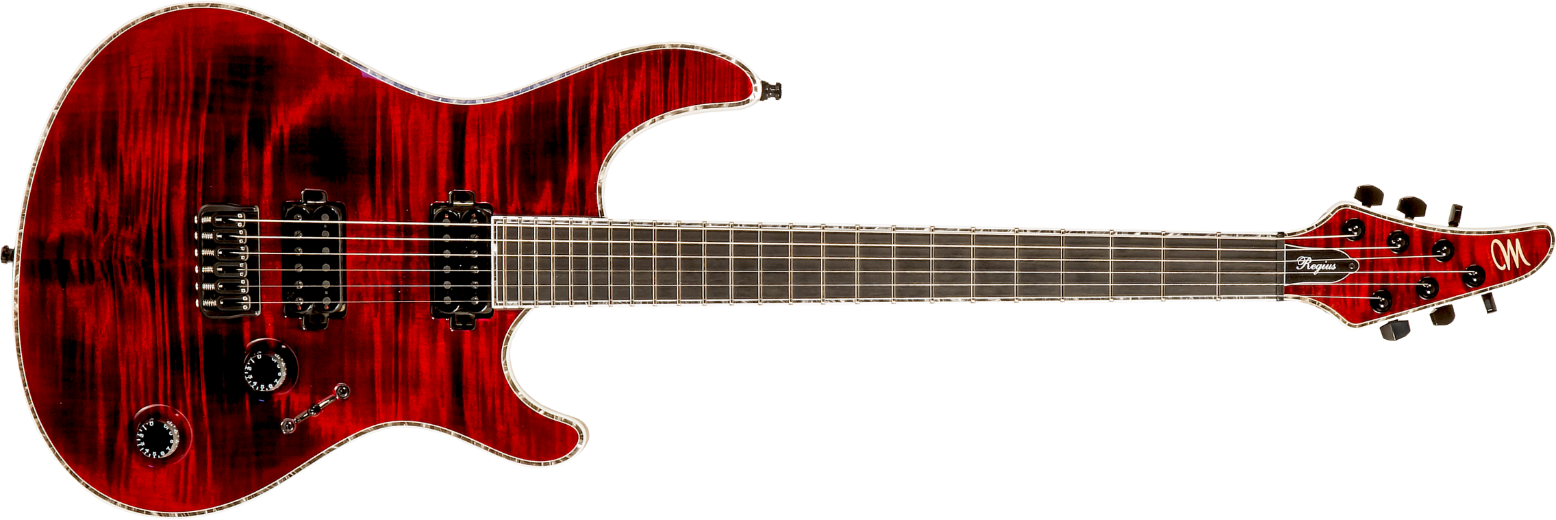 Mayones Guitars Regius 6 Ash 2h Tko Ht Eb #rf2203440 - Dirty Red Burst - Guitarra eléctrica con forma de str. - Main picture