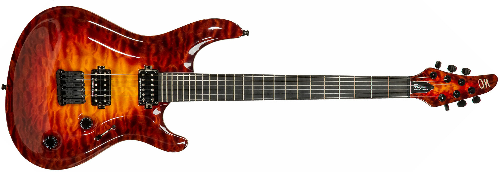 Mayones Guitars Regius Core Classic 6 Mahogany Hh Seymour Duncan Ht Eb - 3-tone Sunburst - Guitarra eléctrica de doble corte - Main picture