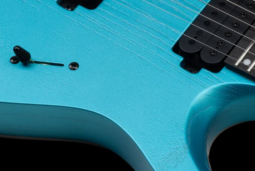 Mayones Guitars Duvell Dt6 2h Ht Bl - Opal Blue Metallic Matt - Guitarra eléctrica con forma de str. - Variation 1