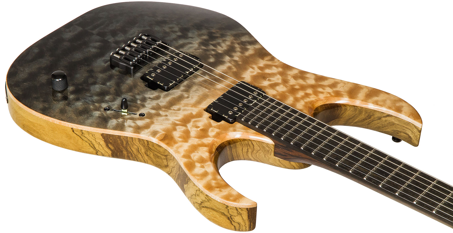 Mayones Guitars Duvell Elite 6 2h Seymour Duncan Ht Eb #df2106528 - Natural & Graphite - Guitarra electrica metalica - Variation 2
