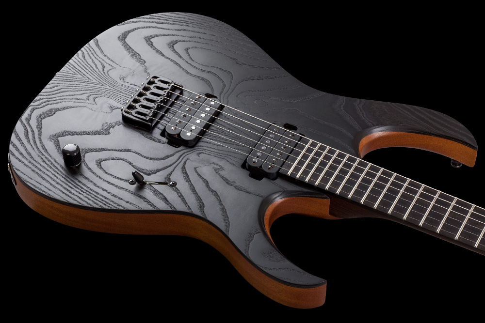 Mayones Guitars Duvell Elite Gothic 6 Hh Seymour Duncan Ht Eb - Gothic Black - Guitarra electrica metalica - Variation 3