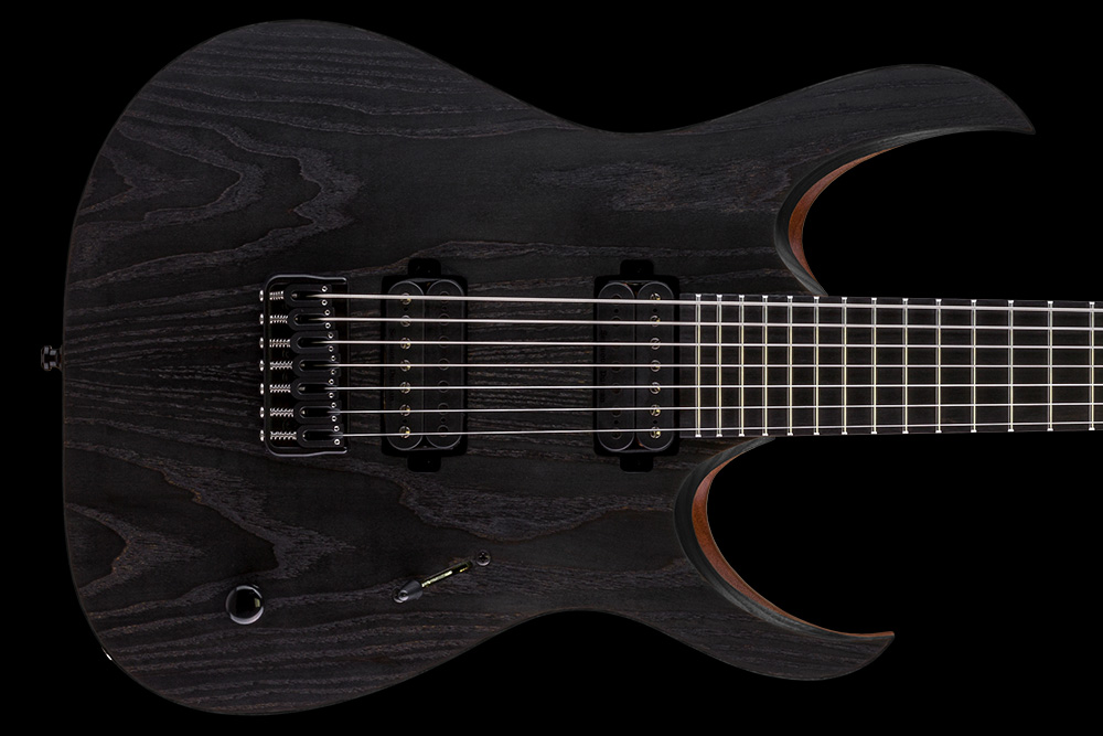 Mayones Guitars Duvell Elite Gothic 7 2h Seymour Duncan Ht Eb - Monolith Black Matt - Guitarra eléctrica de 7 cuerdas - Variation 2