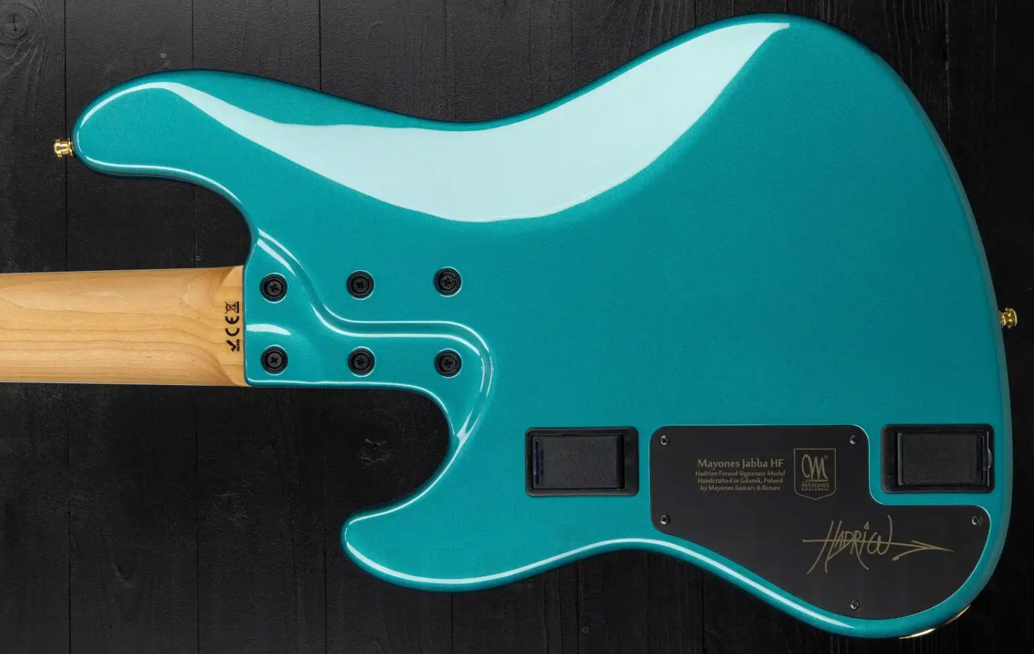Mayones Guitars Hadrien Feraud Jabba Hf 5c Active Mn - Sherwood Green Metallic - Bajo eléctrico de cuerpo sólido - Variation 2