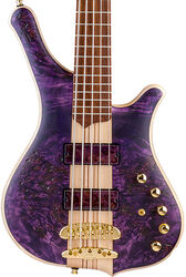 Bajo eléctrico de cuerpo sólido Mayones guitars Comodous Inspiration Mohini Dey 5-String - Dirty purple raw