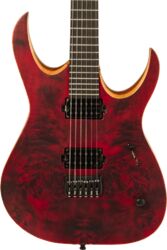 Guitarra electrica metalica Mayones guitars Duvell Elite 6 #DF2301294 - Trans Dirty Red Satine